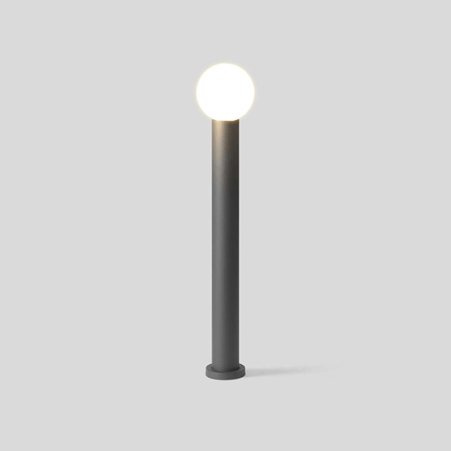 Luminária externa LED Moderna com Design Metálico Preto em Forma de Pena