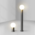 Luminária externa LED Moderna com Design Metálico Preto em Forma de Pena