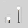 Luminária externa LED Moderna com Design Metálico Preto em Forma de Pena