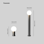 Luminária externa LED Moderna com Design Metálico Preto em Forma de Pena