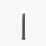 Luminária externa LED Moderna com Design Metálico Preto em Forma de Pena