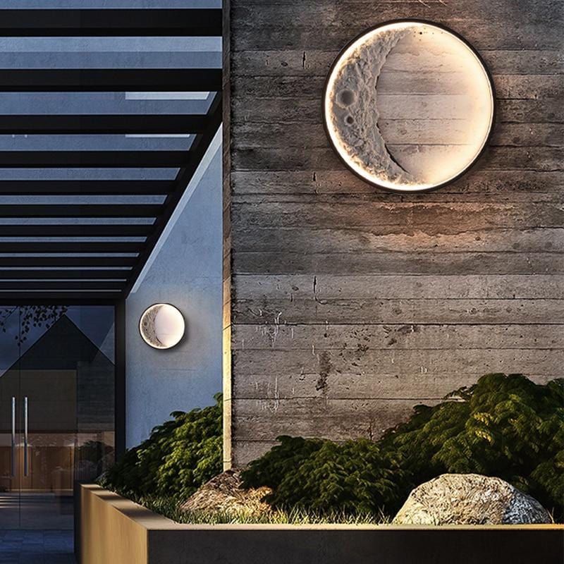 Luminária externa LED Moderna em Forma de Lua à Prova d'Água IP65 Elif