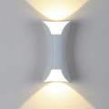 Luminária externa LED em alumínio resistente à água para áreas externas. Branco