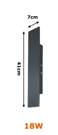 Luminária externa LED resistente à água para parede