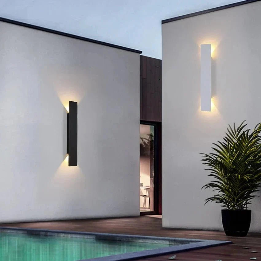 Luminária externa LED resistente à água para parede