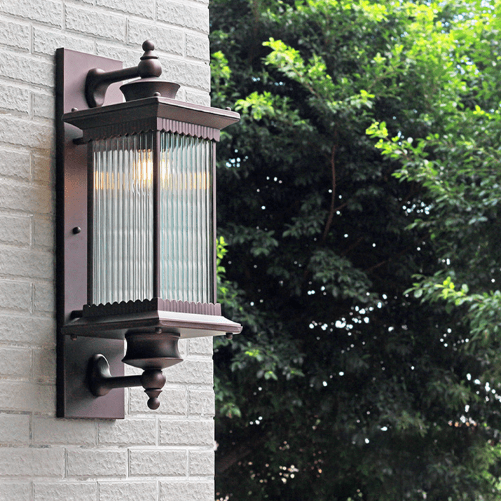 Luminária externa Retangular Vintage para Áreas Externas