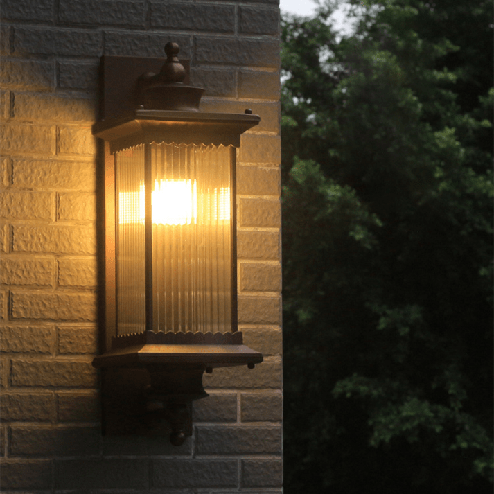 Luminária externa Retangular Vintage para Áreas Externas