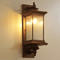 Luminária externa Retangular Vintage para Áreas Externas