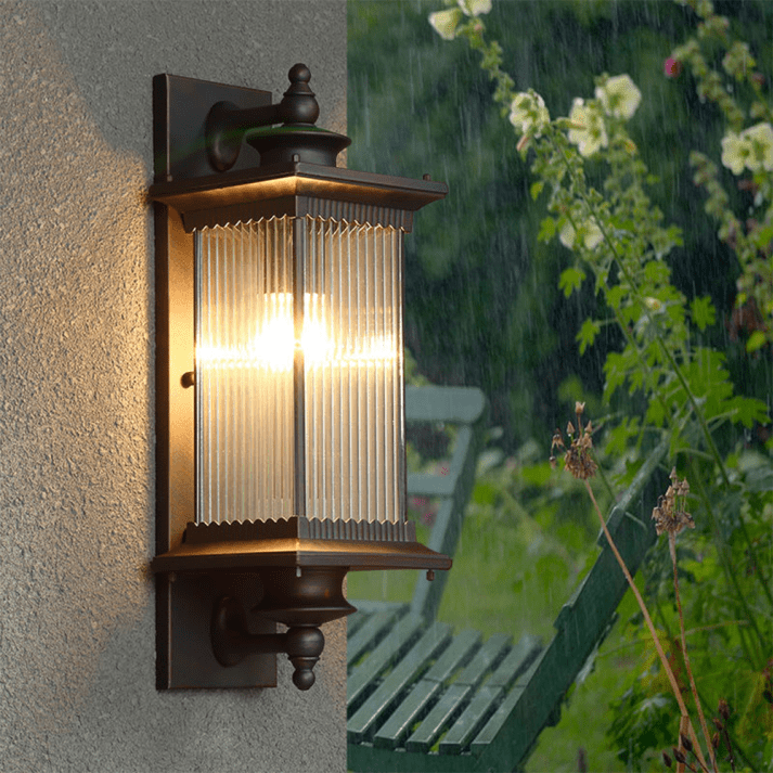 Luminária externa Retangular Vintage para Áreas Externas