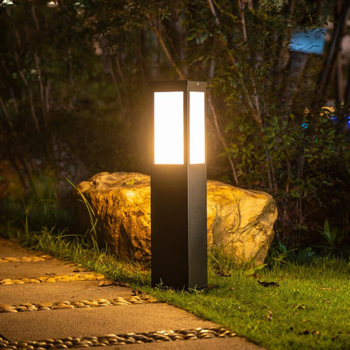 Luminária externa contemporânea solar Médio