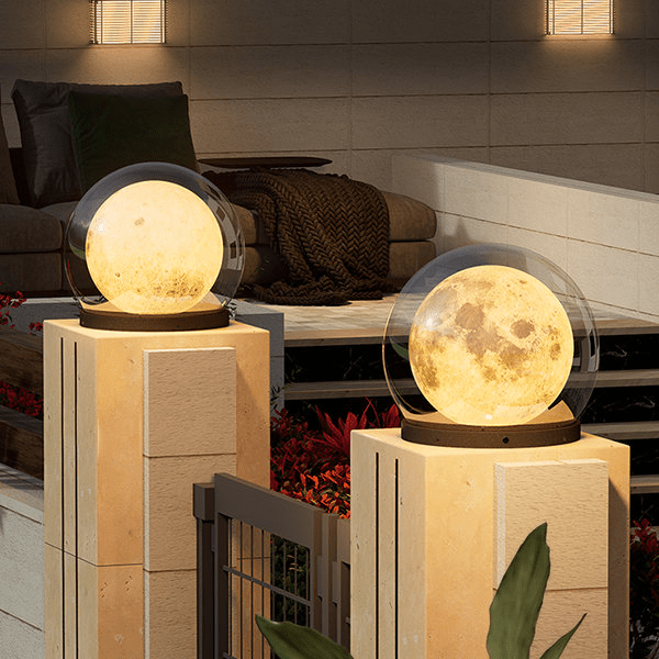 Luminária externa de Iluminação Vertical PequenoDiâmetro 20cm (7.87") Estilo Lua