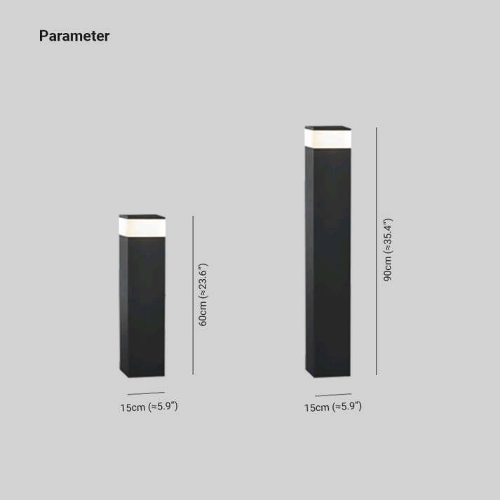 Luminária externa de LED retangular em metal da Orr Industrie Design