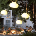 Luminária externa de Pendurar LED Minori Design Nuvem Branca em Metal/Acrílico para Jardim A