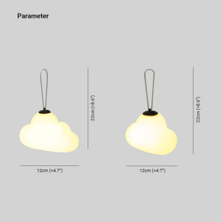 Luminária externa de Pendurar LED Minori Design Nuvem Branca em Metal/Acrílico para Jardim