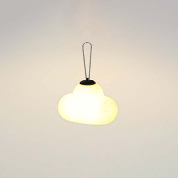 Luminária externa de Pendurar LED Minori Design Nuvem Branca em Metal/Acrílico para Jardim