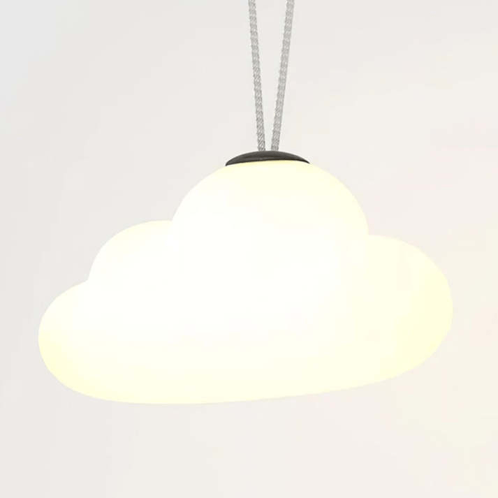Luminária externa de Pendurar LED Minori Design Nuvem Branca em Metal/Acrílico para Jardim