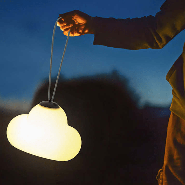 Luminária externa de Pendurar LED Minori Design Nuvem Branca em Metal/Acrílico para Jardim