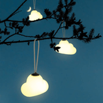 Luminária externa de Pendurar LED Minori Design Nuvem Branca em Metal/Acrílico para Jardim