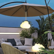 Luminária externa de Pendurar LED Minori Design Nuvem Branca em Metal/Acrílico para Jardim