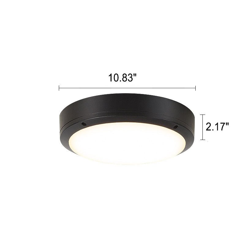 Luminária externa de alumínio LED embutida, redonda e resistente à água para áreas externas.