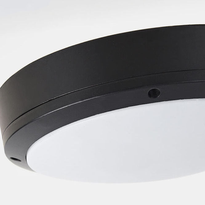 Luminária externa de alumínio LED embutida, redonda e resistente à água para áreas externas.