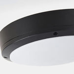 Luminária externa de alumínio LED embutida, redonda e resistente à água para áreas externas.