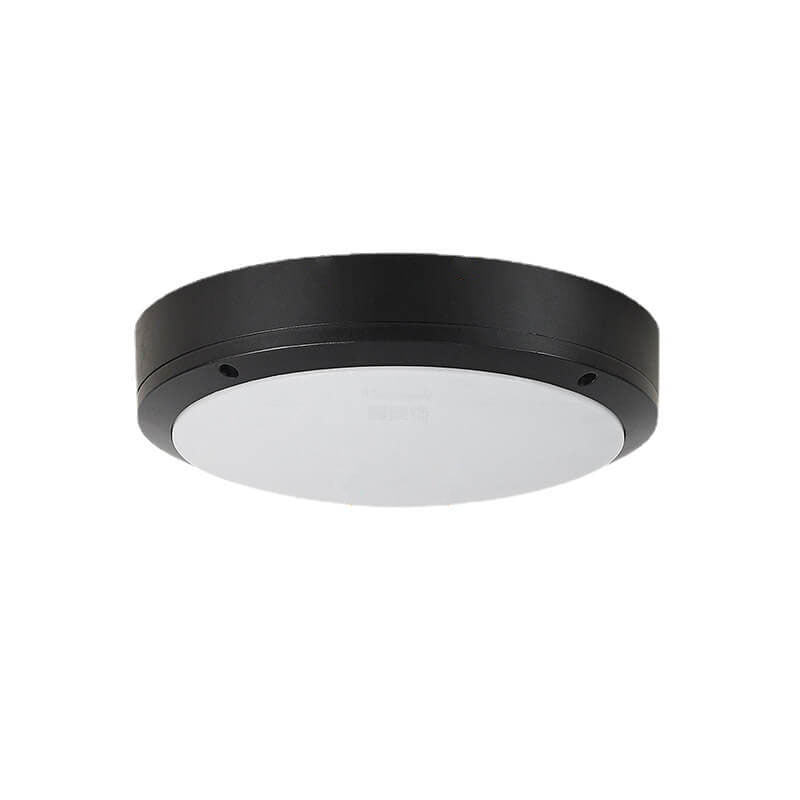 Luminária externa de alumínio LED embutida, redonda e resistente à água para áreas externas.