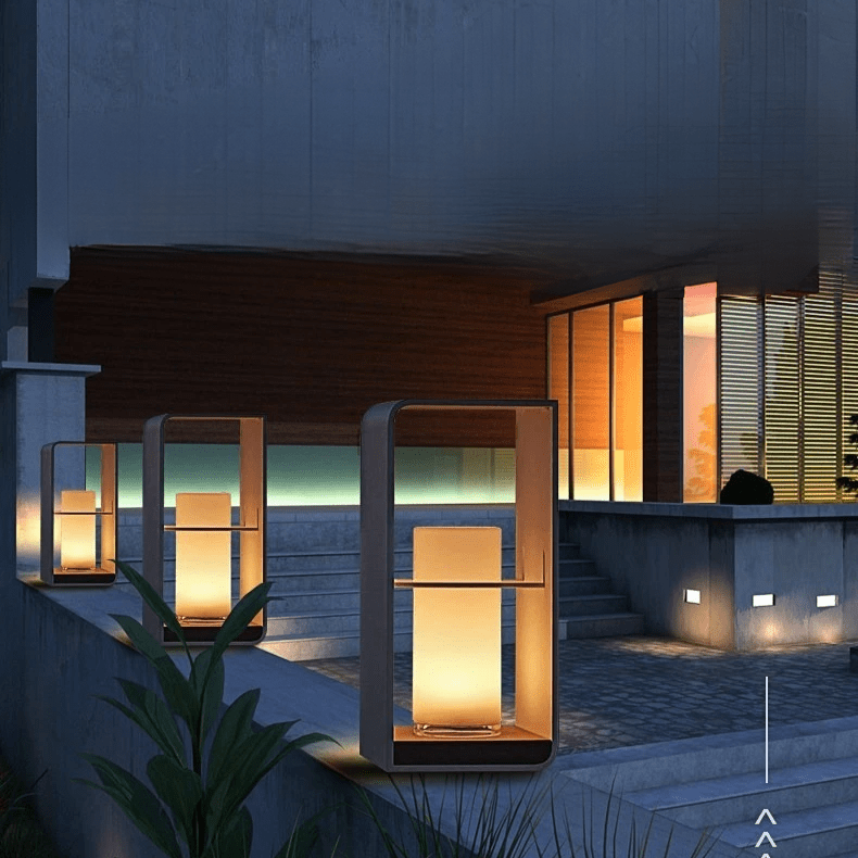 Luminária externa de chão solar Diâmetro 20cm x Altura 68cm ø7.87" x H26.77"