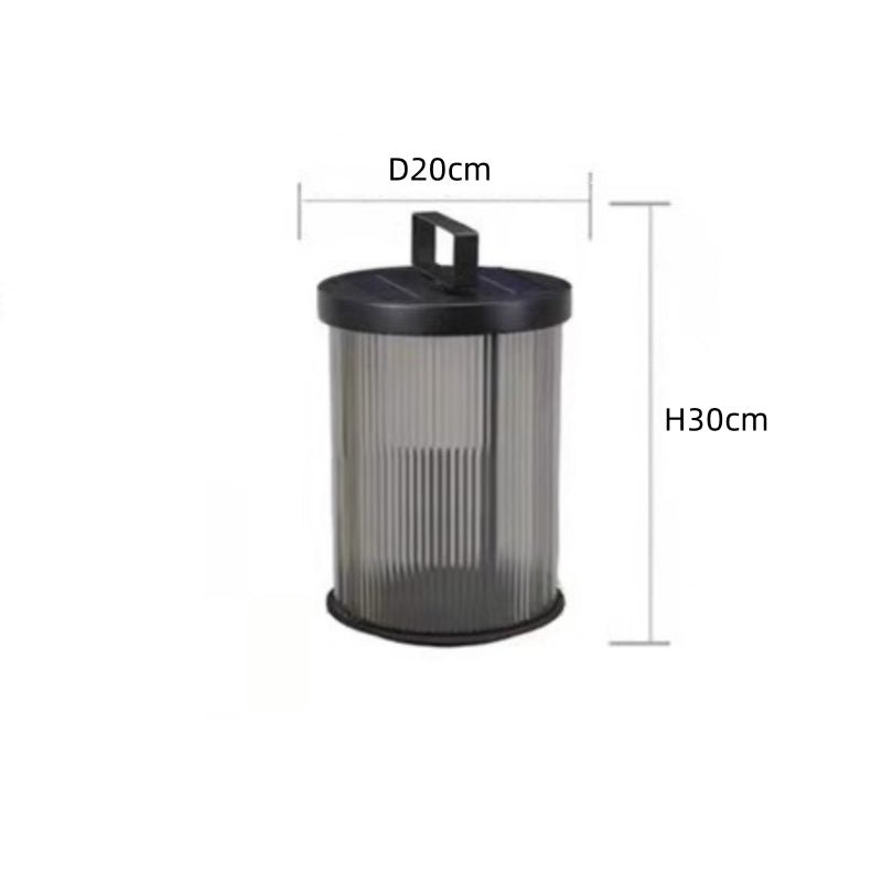 Luminária externa de cristal transparente Diâmetro 20cm x Altura 30cm