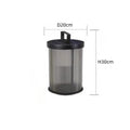 Luminária externa de cristal transparente Diâmetro 20cm x Altura 30cm