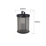 Luminária externa de cristal transparente Diâmetro 20cm x Altura 30cm