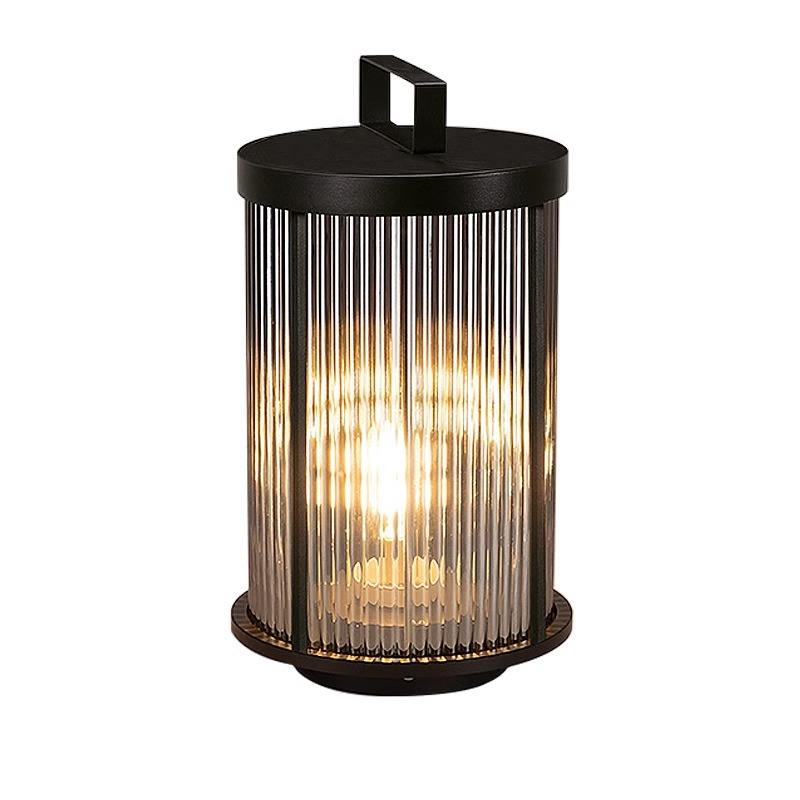 Luminária externa de cristal transparente