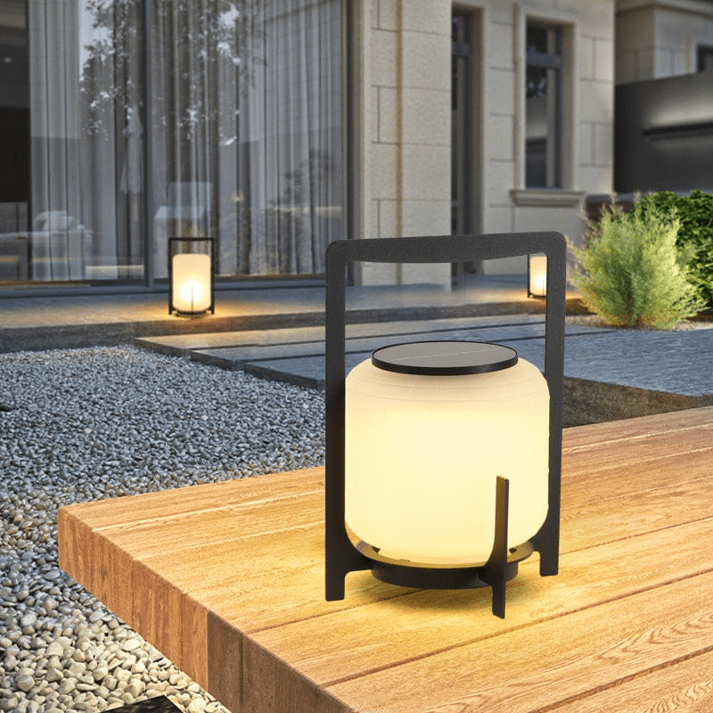 Luminária externa de jardim solar Pequeno- Diâmetro 19cm x A26cm ø7.48" x A10.24"