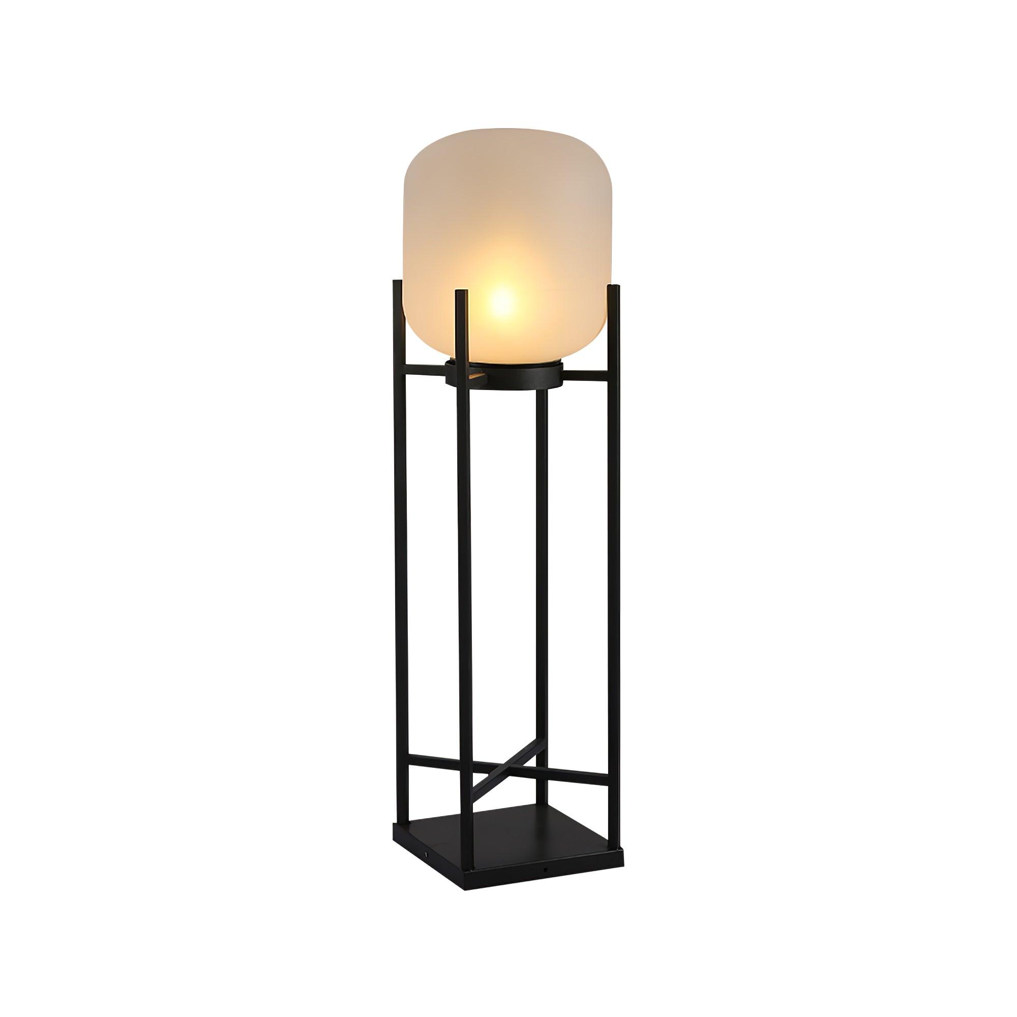 Luminária externa de piso solar para área externa ∅ 9.0″ x L 9.0″ x A 39.4″ Dia 23cm x L 23cm x A 100cm Versão com fio Luz quente