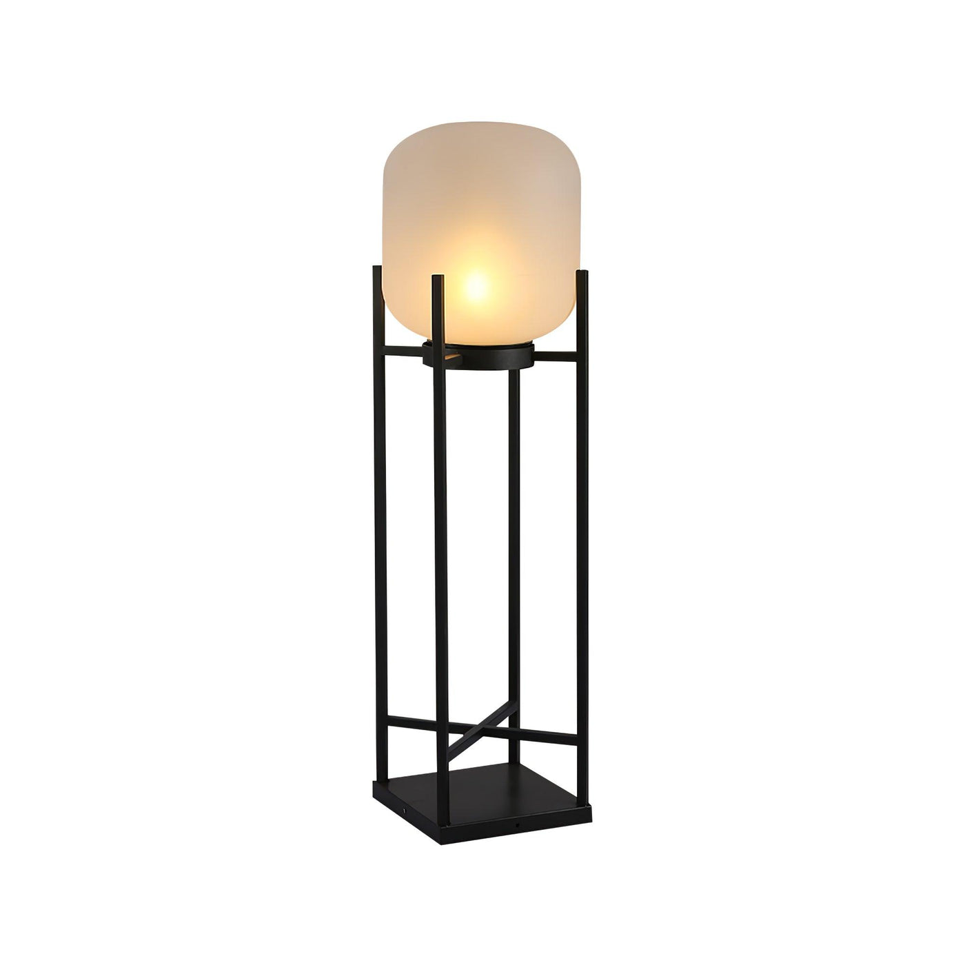 Luminária externa de piso solar para área externa ∅ 9.0″ x L 9.0″ x A 39.4″ Dia 23cm x L 23cm x A 100cm Versão com fio Luz quente