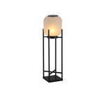 Luminária externa de piso solar para área externa ∅ 9.0″ x L 9.0″ x A 39.4″ Dia 23cm x L 23cm x A 100cm Versão solar Luz quente