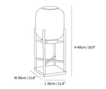 Luminária externa de piso solar para áreas externas