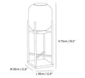 Luminária externa de piso solar para áreas externas