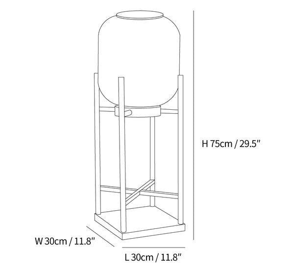 Luminária externa de piso solar para áreas externas