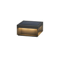 Luminária externa de poste na cor preta L 7.9″ x L 7.9″ x A 3.9″ L 20cm x L 20cm x A 10cm Versão solar