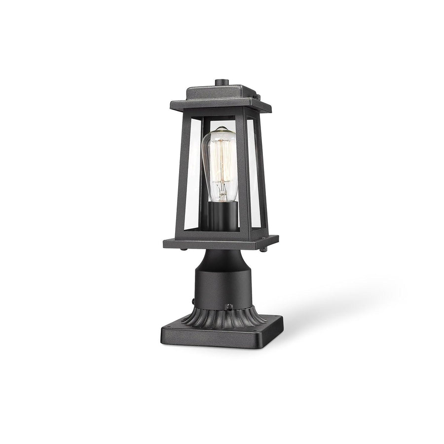 Luminária externa de poste para área externa ∅ 5.1″ x Altura 14.2″ Diâmetro 13cm x Altura 36cm Preto