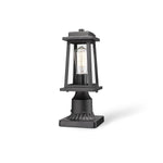 Luminária externa de poste para área externa ∅ 5.1″ x Altura 14.2″ Diâmetro 13cm x Altura 36cm Preto