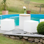 Luminária externa decorativa em formato cúbico para jardim
