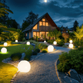 Luminária externa esférica com energia solar para jardim Diâmetro 15cm(ø5.9")