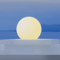 Luminária externa esférica com energia solar para jardim Diâmetro 30cm(ø11.81")