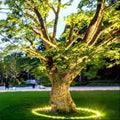 Luminária externa para decoração de árvores