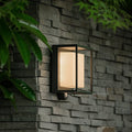 Luminária externa retangular de acrílico moderna com sensor solar impermeável IP65 para uso ao ar livre