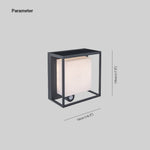 Luminária externa retangular de acrílico moderna com sensor solar impermeável IP65 para uso ao ar livre