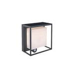 Luminária externa retangular de acrílico moderna com sensor solar impermeável IP65 para uso ao ar livre