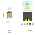 Luminária externa solar Block Lane para áreas externas